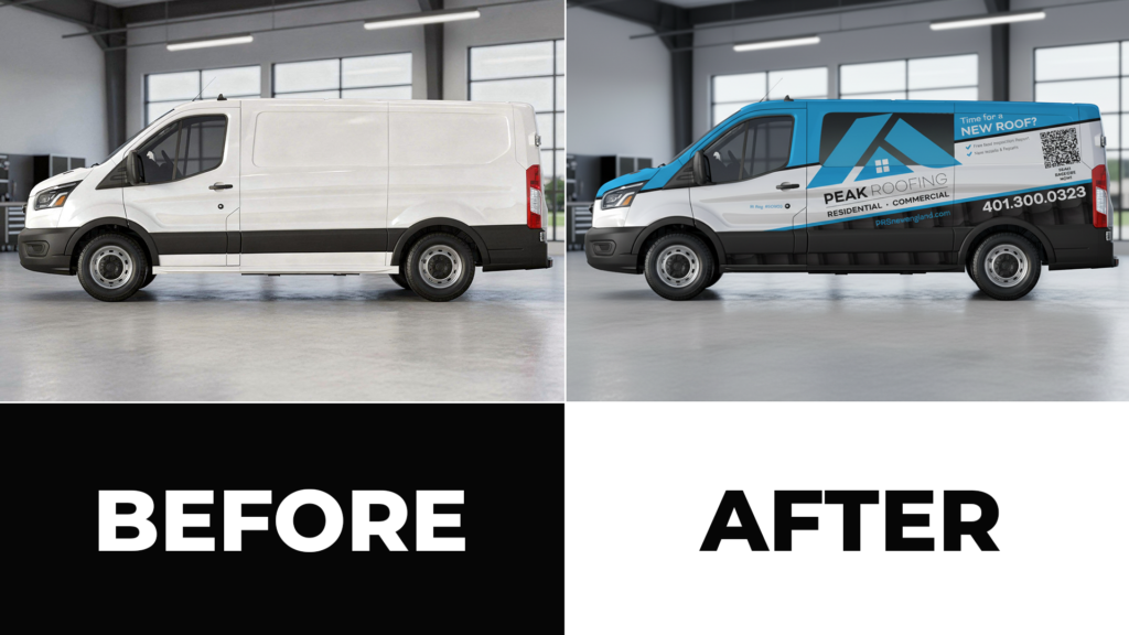vehicle wrap design by ZRIVAX — commercial van wrap example