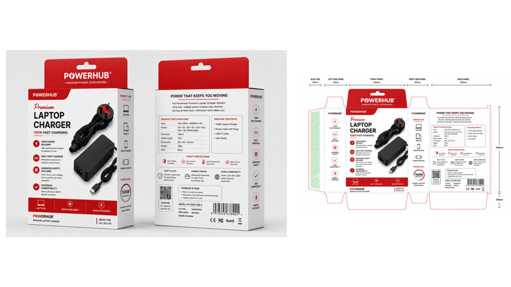 powerhub-laptop-charger-box-packaging-design